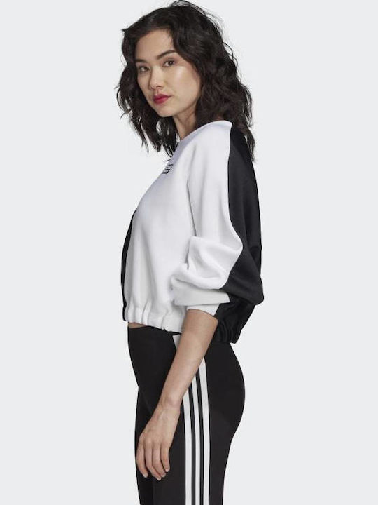 Cropped Women's Sweatshirt Black/white