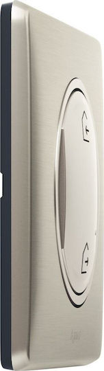 Legrand Celiane 06487 Wall-mounted Electrical Wall Switch Single with Silver Frame