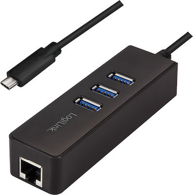 LogiLink UA0283 USB-C Αντάπτορας Δικτύου για Ενσύρματη σύνδεση Gigabit Ethernet