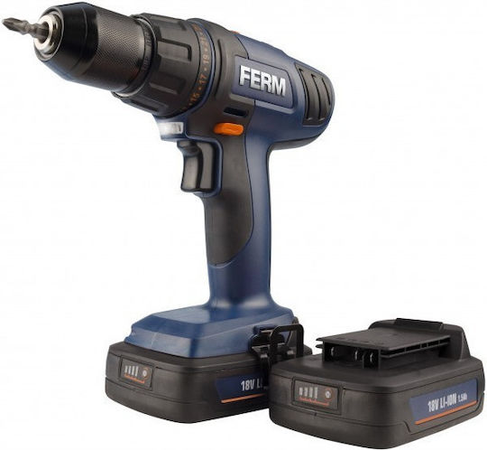 Ferm CDM1114S Battery Drill Driver 18V 2x1.5Ah