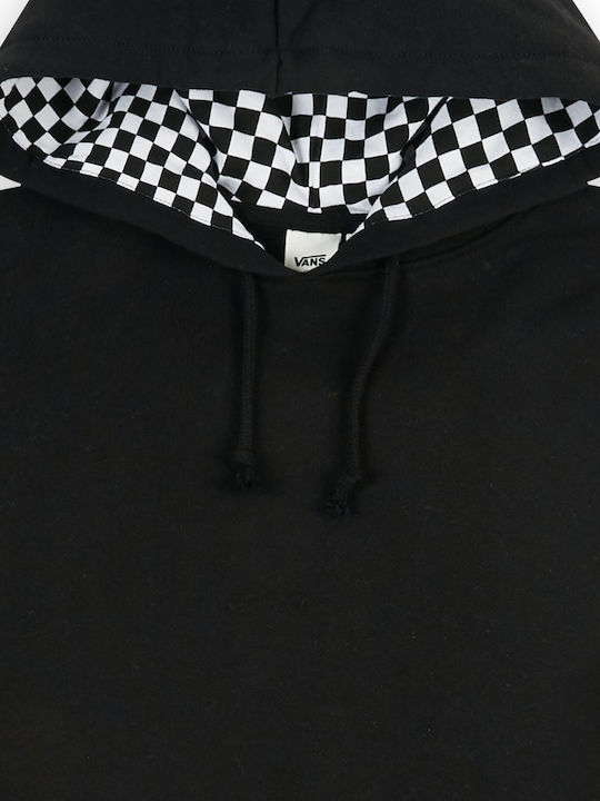 Straightened Out Cropped Women's Sweatshirt Hooded Black