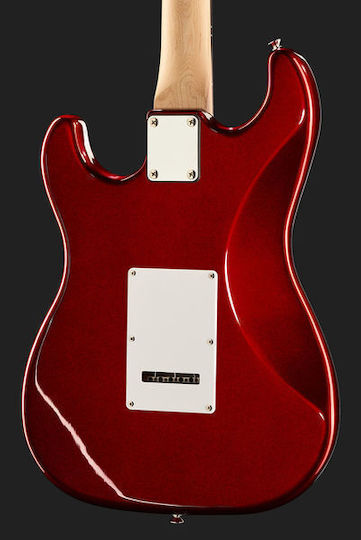 Harley Benton ST-20HSS Elektrische Gitarre Stratocaster mit HSS Tonabnehmerkonfiguration Candy Apple Red