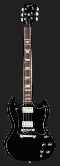 Gibson SG Standard Комплект Електрическа Китара SG с HH Конфигурация на Пикапите Ebony Black с Калъф
