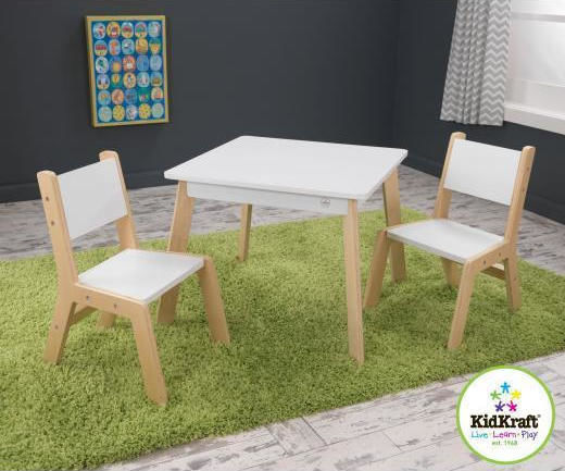 Kinder Tischset mit Stühlen aus Holz Weiß Kidkraft