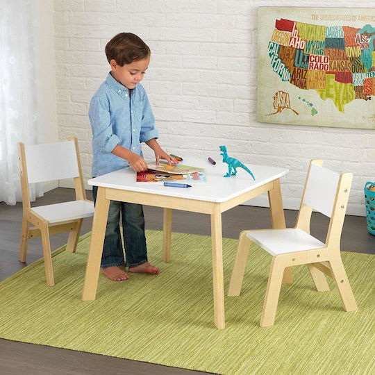 Kinder Tischset mit Stühlen aus Holz Weiß Kidkraft