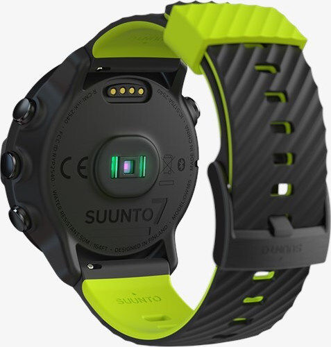Suunto 7 50мм Водоустойчив Смарт часовник с Пулсомер (Black Lime)