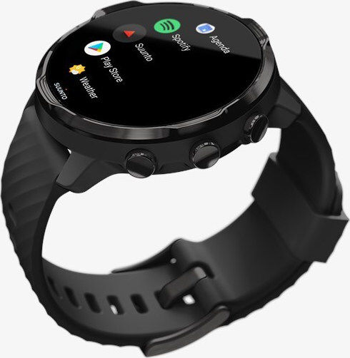 Suunto 7 All Black 50mm Αδιάβροχο Smartwatch με Παλμογράφο (Μαύρο)