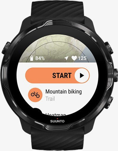 Suunto 7 All Black 50mm Αδιάβροχο Smartwatch με Παλμογράφο (Μαύρο)