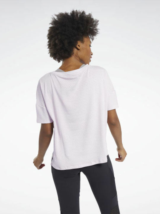Perforated Γυναικείο T-shirt Ροζ