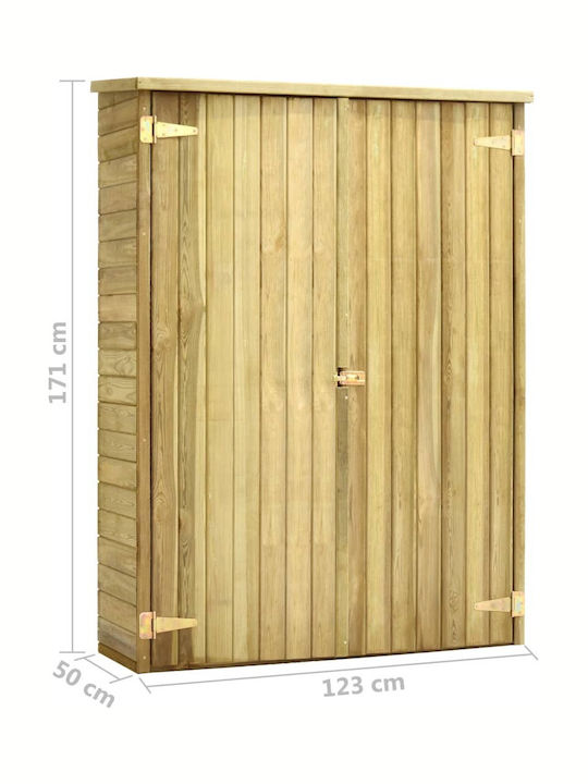 Wooden Garden Shed M1.23xW0.5xH1.71m