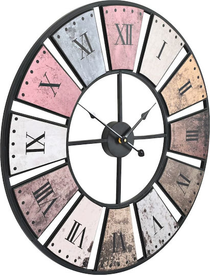 vidaXL Antikes Wanduhr Hölzernes Mehrfarbig Ø60cm