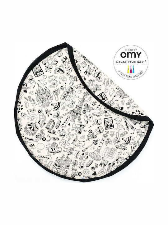 Play&go Omy Paris Χαλάκι Δραστηριοτήτων Λευκό 140x140cm