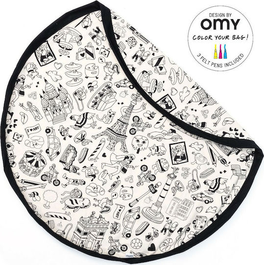 Play&go Omy Paris Χαλάκι Δραστηριοτήτων Λευκό 140x140cm