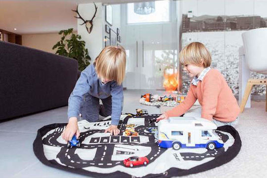 Play&go Roadmap Детски Килими Черен 140x140см