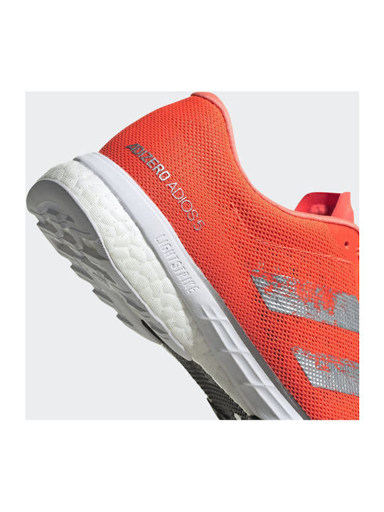 Adizero Adios 5 Sport Shoes Running Signal Coral / Silver Metallic / Core Black