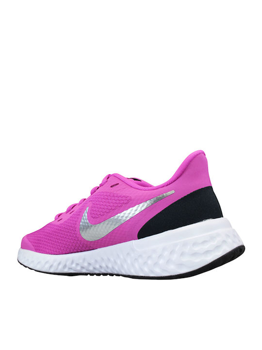 Revolution 5 GS Αθλητικά Παιδικά Παπούτσια Running με Κορδόνια Active Fuchsia / Metallic Silver
