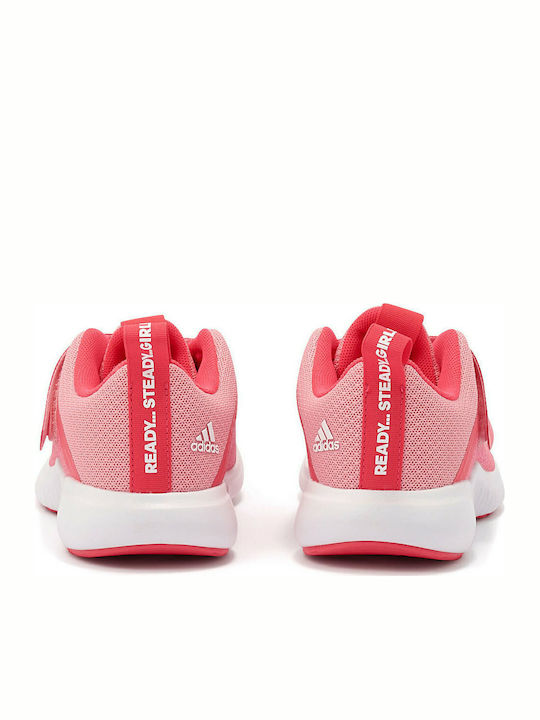 Fortarun X Kids Sports Shoes Running Slip-On Glow Pink / Cloud White / Shock Red