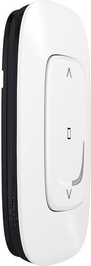 Legrand Valena Allure 91 Wall-mounted Electrical Wall Switch for Rolling Shutters Single with White Frame