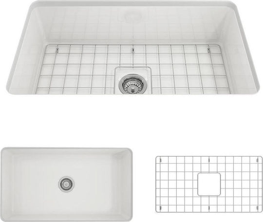 Bocchi 1362 Υποκαθήμενος Πορσελάνινος Μ81xΠ48cm White Matt Bocchi 1362 Υποκαθήμενος Πορσελάνινος Μ81xΠ48cm White Matt