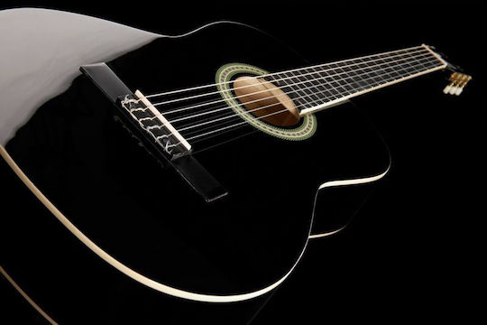 Harley Benton Klassisch Gitarre 4/4 CG-200 Set Schwarz