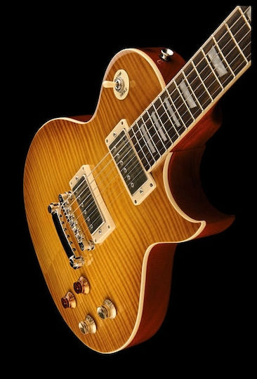Vintage V100 ReIssued Electric Guitar Single cut with HH Pickup Configuration Lemon Drop