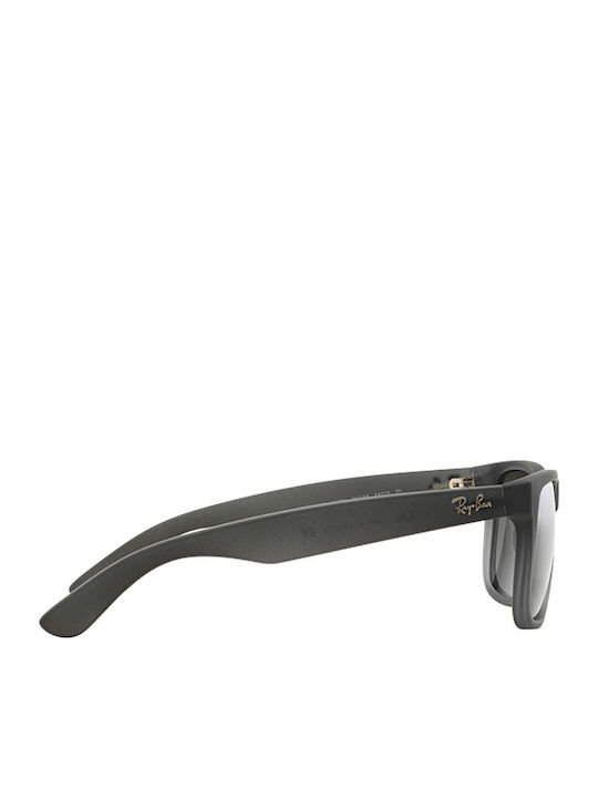 Ray Ban Justin Unisex Sunglasses with Gray Plastic Frame and Silver Gradient Mirror Lens RB4165 852/88