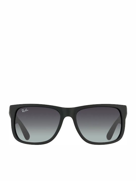 Ray Ban Justin Γυαλιά Ηλίου με Μαύρο Κοκκάλινο Σκελετό και Μαύρο Ντεγκραντέ Καθρέφτη Φακό RB4165 601/8G