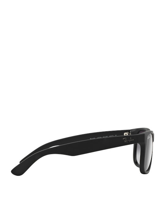 Ray Ban Justin Unisex Sunglasses with Black Plastic Frame and Black Gradient Mirror Lens RB4165 601/8G