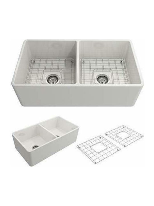 Bocchi 1139 1139-301 Undermount Sink Porcelain W84xD46cm White Matt