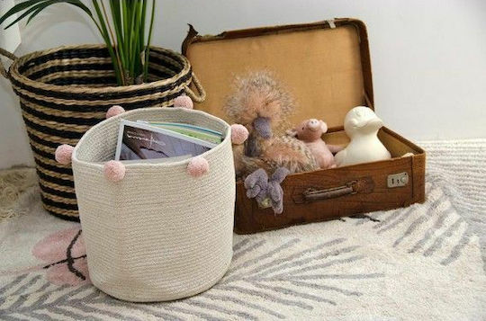 Lorena Canals Children's Storage Basket made of Straw Bubbly Beige 30x30x30cm 1pcs
