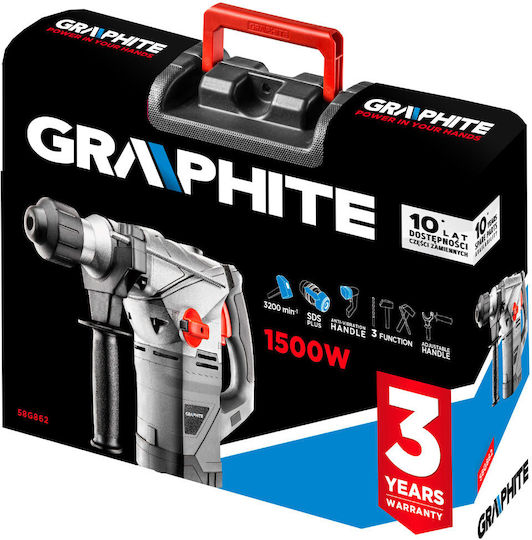 Graphite Κρουστικό Σκαπτικό Πιστολέτο Ρεύματος 1200W με Υποδοχή SDS Plus 58G862