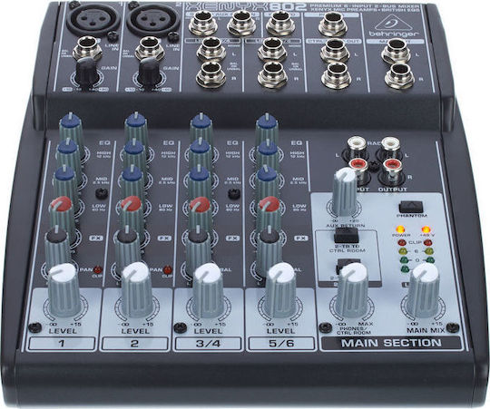 Behringer Xenyx-802 Αναλογική Κονσόλα 8 Καναλιών με Phantom Power & 2 Εισόδους XLR