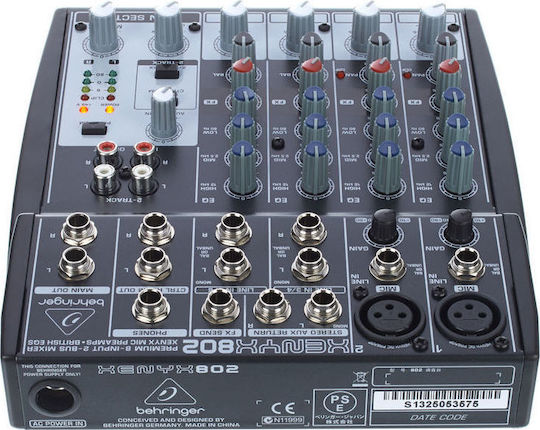 Behringer Xenyx-802 Αναλογική Κονσόλα 8 Καναλιών με Phantom Power & 2 Εισόδους XLR