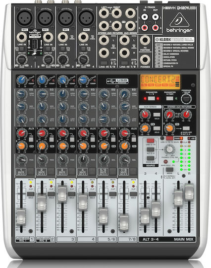 Behringer Xenyx QX1204USB Αναλογική Κονσόλα 12 Καναλιών με Phantom Power & 4 Εισόδους XLR