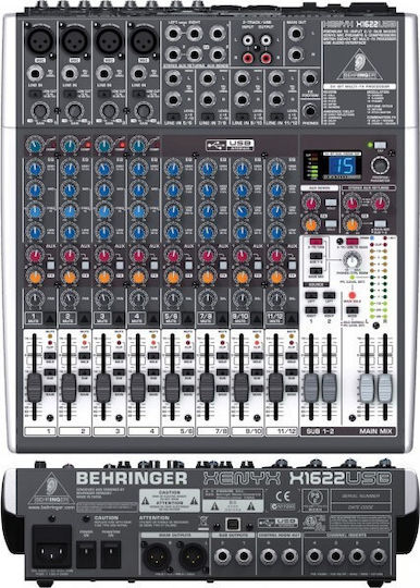 Behringer Xenyx-X1622USB Аналогова Конзола 4.0 Канала с Фантомно Захранване и 4 XLR Входове