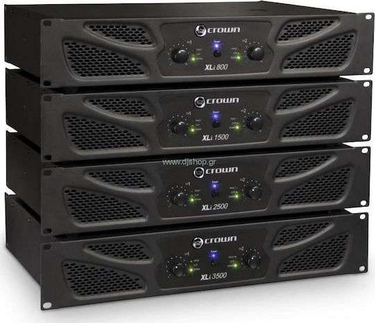 Crown Audio XLi 2500 PA Power Amplifier 2 Channels 750W/4Ω 500W/8Ω Black