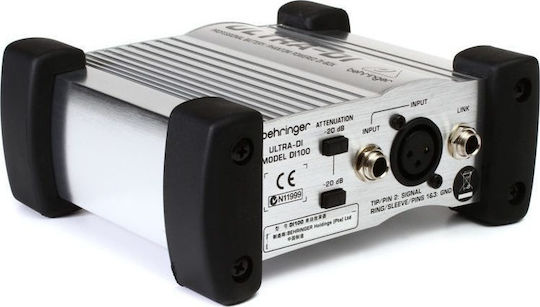 Behringer DI-100 Active 1 Channel DI Box with Phantom Power and Battery