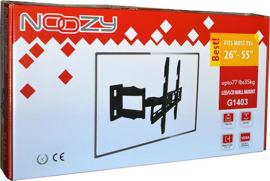 Noozy G1403 Βάση Τηλεόρασης Τοίχου με Βραχίονα έως 55" και 35kg