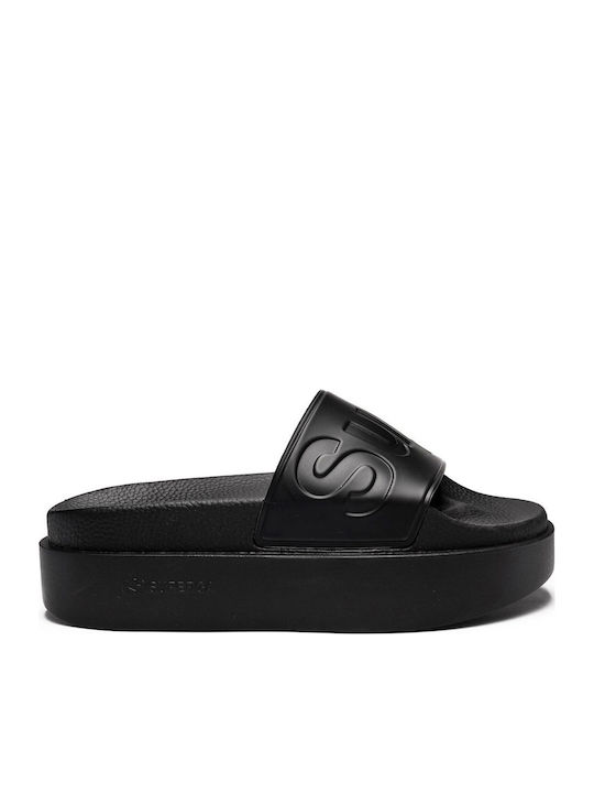Damen-Flip-Flops - Hausschuhe in Schwarz