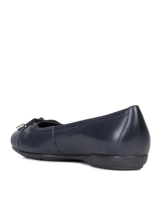 D Annytah D Lederne Damen Ballerinas in Marineblau Farbe