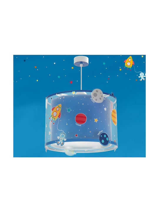 Ango Kids Plastic Single Ceiling Light E27 Planets Blue 23W
