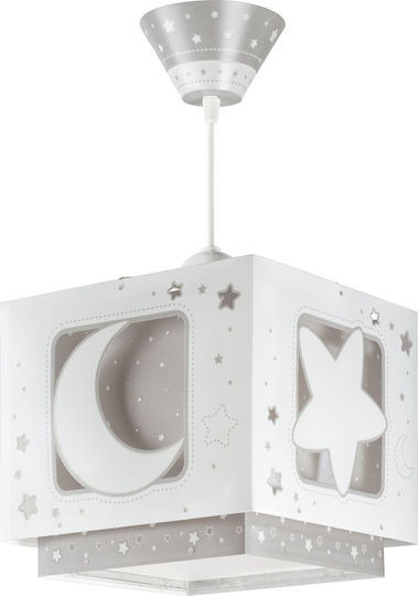 Ango Kids Plastic Single Ceiling Light E27 Moon Grey 23W 25cm