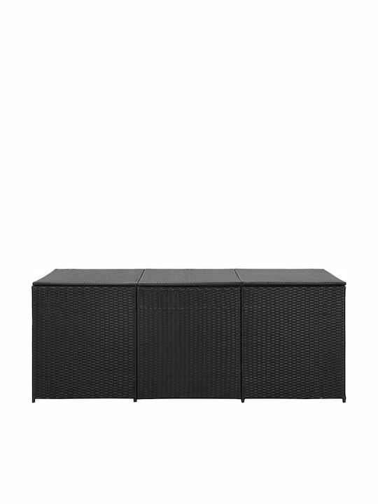 vidaXL Outdoor Storage Box Black L180xW90xH75cm