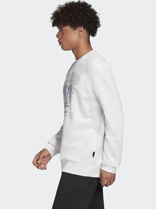adidas Crew Φούτερ Λευκό