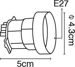 VK Lighting Ντουί Ρεύματος με Υποδοχή E27 35125-023673