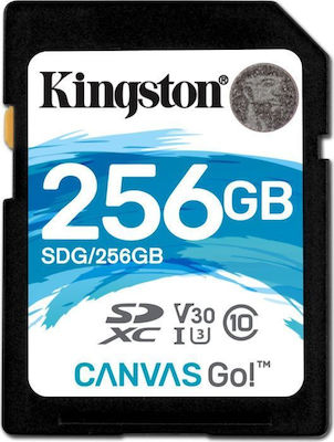 Kingston Canvas Go! SDXC 256GB Clasa 10 U3 V30 UHS-I