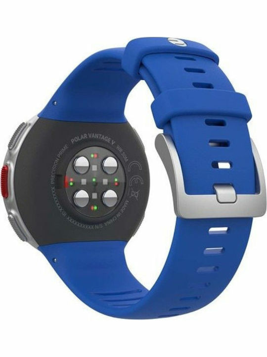 Polar Vantage V Stainless Steel 46mm Αδιάβροχο Smartwatch (Μπλε)