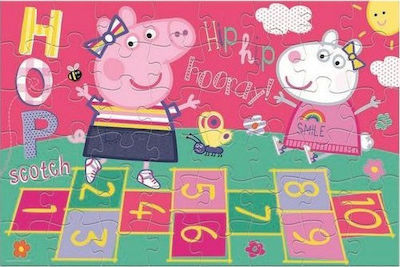 Puzzle pentru Copii Peppa Pig 2 in 1 pentru 3++ Ani 48buc Luna