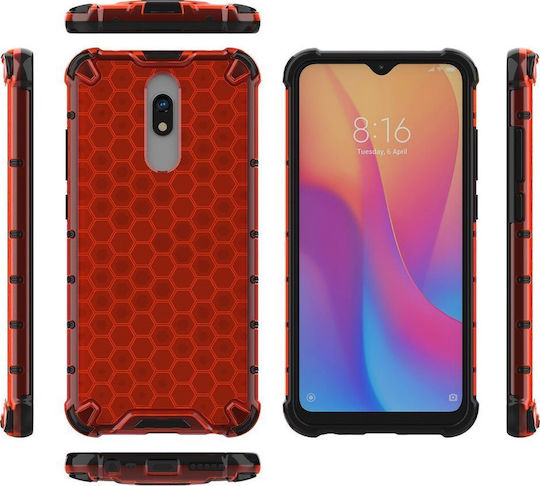 Hurtel Honeycomb Задна корица Силикон Червен (Redmi 8A - Редми 8А)