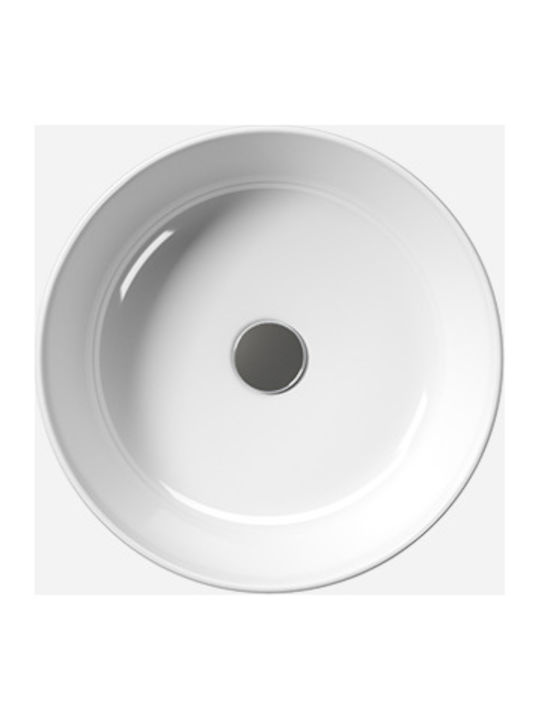 GSI Kube-X Deasupra Blatului Chiuvetă Porțelan 45x45x11cm Alb